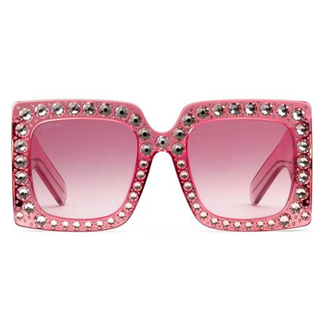 pink gucci crystal glasses